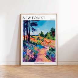 New Forest Travel Poster English Countryside Art Print - thumbnail 3