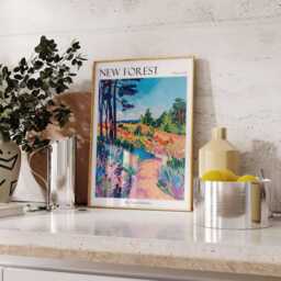 New Forest Travel Poster English Countryside Art Print - thumbnail 2