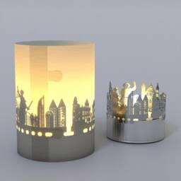 Den Haag Skyline Gift Tube Shadow Play - A Mesmerizing Souvenir For Fans Illuminate Your Space With Magical City Silhouettes - thumbnail 4