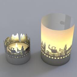 Den Haag Skyline Gift Tube Shadow Play - A Mesmerizing Souvenir For Fans Illuminate Your Space With Magical City Silhouettes - thumbnail 2