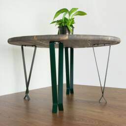 End Table Legs, Metal Diy Legs, Small Dining Desk Leg, Antique Green Copper Color - thumbnail 2