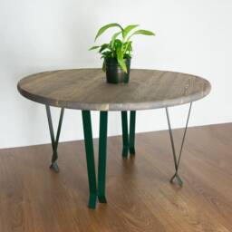 End Table Legs, Metal Diy Legs, Small Dining Desk Leg, Antique Green Copper Color - thumbnail 3