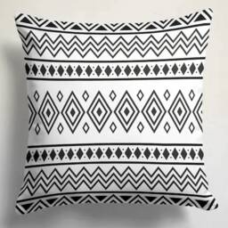 Southwestern Pillow Cover/Kilim Rug Cushion Case/Nordic Scandinavian Cover/Aztec Pattern Covers/Black White Throw Pillowcase - thumbnail 4