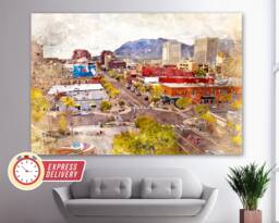 Colorado Springs Wall Art, Downtown, Canvas Print, Poster, Photo - thumbnail 1