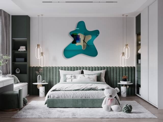 Unique Acrylic Wall Clock/Custom Clock/Mirrored Art/Wall Art/Made in Usa/Wall Sculpture/Wall Decor/Modern Art/Irregular Mirror - image 1