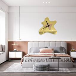 Unique Acrylic Wall Clock/Custom Clock/Mirrored Art/Wall Art/Made in Usa/Wall Sculpture/Wall Decor/Modern Art/Irregular Mirror - thumbnail 4