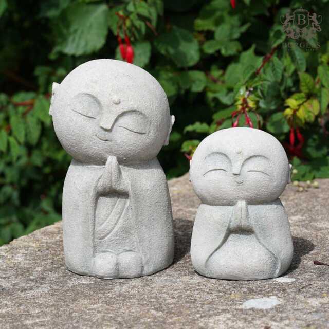 Meditating Monk Resin Statue - Oriental Sculpture Garden Ornament Buddha Decor - image 1