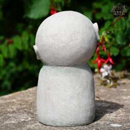 Meditating Monk Resin Statue - Oriental Sculpture Garden Ornament Buddha Decor - thumbnail 3