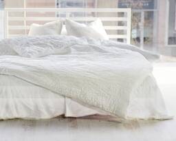 White Linen Duvet Cover European Bedding, King & Queen - thumbnail 1
