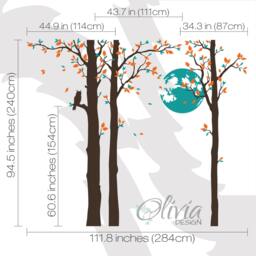 Baby Nursery Large White Tree Decal Huge Tree Wall Wall Art Tattoo Mural Stickers Decals Decor - Nt013 - thumbnail 3