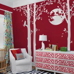 Baby Nursery Large White Tree Decal Huge Tree Wall Wall Art Tattoo Mural Stickers Decals Decor - Nt013 - thumbnail 1