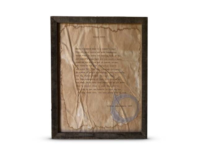 Sonnet 18 Shall I Compare Thee To A Summer's Day Poem Print - William Shakespeare Wall Art Handmade Framed Or Unframed - image 1