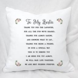 Personalised Best Friend Bestie Cushion, Friendship Gift - thumbnail 2