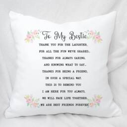 Personalised Best Friend Bestie Cushion, Friendship Gift - thumbnail 3