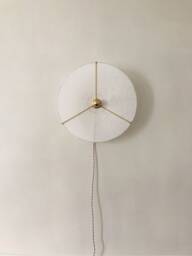 Luna Portable Wall Light in White Linen Veil D.45 cm - Fixed Version On Request - thumbnail 1