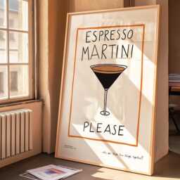Kitchen Prints, Prints For Kitchen, Kitchen Decor, Fun Bright Colourful Framed Art, Matcha Poster Art - thumbnail 1