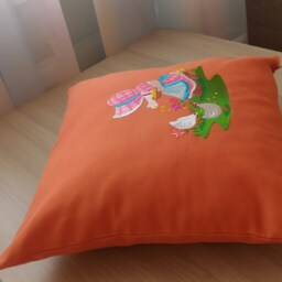 "Baby Pillow Cases With Embroidery ""In The Village" - thumbnail 3
