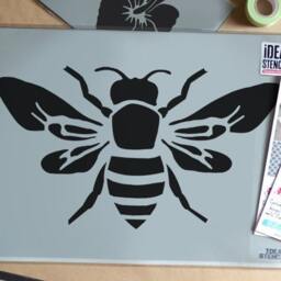 Bumble Bee Stencil Reusable Mylar, Wall & Furniture Decor - thumbnail 2