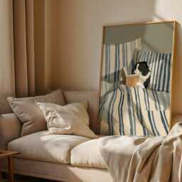Dog Reading Art Print - Border Collie Wall Art, Bookish Poster, in Bed Illustration, Funny Lover Gift, Cozy Bedroom Pet Decor - thumbnail 2