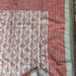 Handmade Floral Jaipuri Dohar Reversible Cotton Bedspread - thumbnail 2