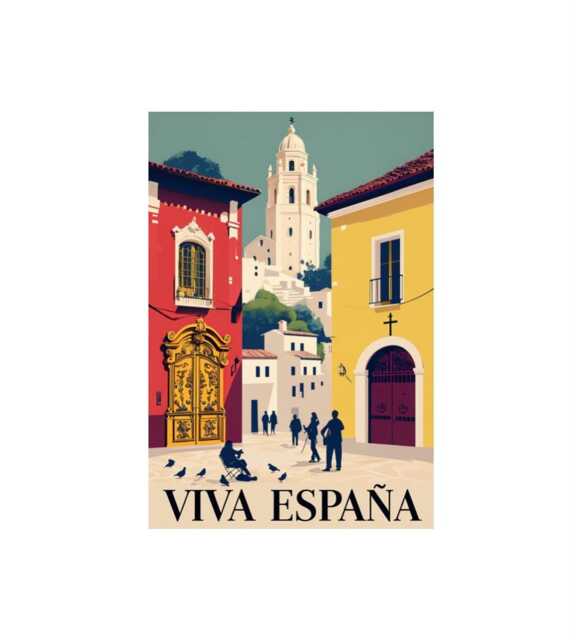 Vintage Spain Print, Travel Tourism Print - image 1