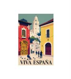 Vintage Spain Print, Travel Tourism Print - thumbnail 1