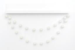 White Felt Ball Garland Wool Christmas Banner, Tree Decor