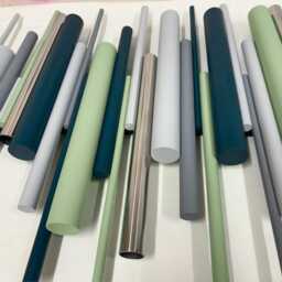 Teal & Sage Wood Wall Art Sculpture - Modern Chrome Metal Accent - thumbnail 3