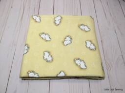 Reversible Baby Blanket, Flannel, Elephant Yellow Mulit Color Boy Girl Neutral
