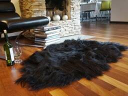 Sheepskin Icelandic Black X Rug Genuine Natural Sheepskin Rugs Carpet Outdoor Cheap Shag Throw
