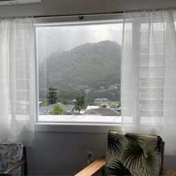 Linen Curtains- Curtains-Linen Panels -Sheer Curtains - Graphite Color-A Pair With Rod Pocket-Width 67''(170xcust.length - thumbnail 1