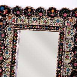 "Decorative Cuzcaja Wall Mirror 23.6x17.7In ""Black Blossom" - thumbnail 3