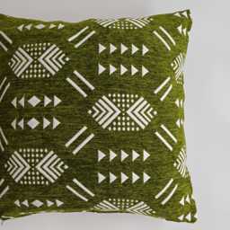 Moroccan Velvet Cushion Cover, Handmade Brocade Deep Green Pillow Case, Decorative 20''x20''/50x50 cm - thumbnail 2