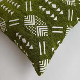 Moroccan Velvet Cushion Cover, Handmade Brocade Deep Green Pillow Case, Decorative 20''x20''/50x50 cm - thumbnail 3