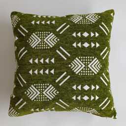 Moroccan Velvet Cushion Cover, Handmade Brocade Deep Green Pillow Case, Decorative 20''x20''/50x50 cm - thumbnail 4