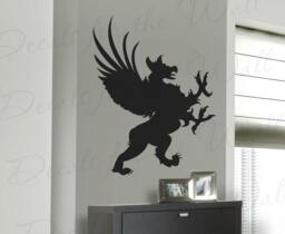 Griffin Wall Decal Fantasy Vinyl Sticker Art Large Decoration Sign Graphic Decor Mural G14 - thumbnail 1