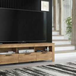Furneo Tv Stand Dark Oak Effect 170cm Unit Cabinet Led Lights Prestigio 02 - thumbnail 2