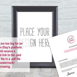 "Black Frame Mockup - Wood Styled Stock Photo Showcase Ratio 20cm X 30cm Or 8"" 11.75" - thumbnail 2