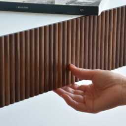 Minimalist Fluted Nightstand With Walnut Drawer - thumbnail 2