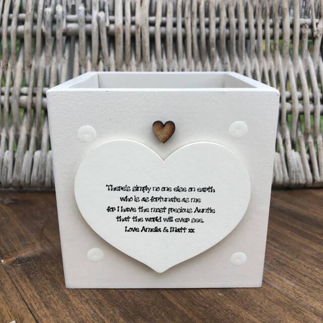 Auntie Personalised Flower/Plant Pot Gift Special Aunty Aunt Great Or Any Name. Shabby Chic Style Birthday Christmas Gardening