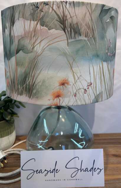 Coastal Beach Dunes Lampshade Handmade Drum Shade, Made in Cornwall - image 1
