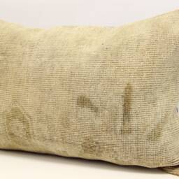 Turkish Kilim Pillow Cover 16x24, Vintage Wool Lumbar Cushion - thumbnail 3