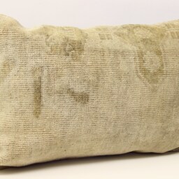 Turkish Kilim Pillow Cover 16x24, Vintage Wool Lumbar Cushion - thumbnail 2