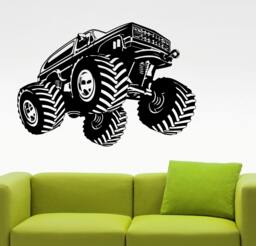Monster Truck Wall Decal Car Stickers Home Interior Design Living Room Decor Kids Art Custom Decals Removable 4Mrz - thumbnail 1