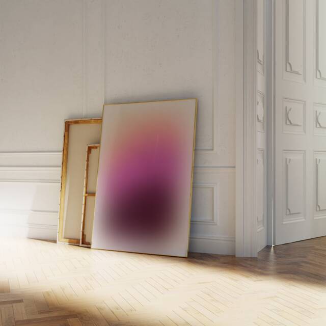 Interstellar Pink Aura Art Print, Gradient Art, Poster, Modern Wall Trendy Colorful Berry Home Decor - image 1