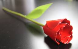 Metal Tulip, Red Wedding Flower, Industrial, 11Th Anniversary, 6Th 4Th Mothers Day - thumbnail 1