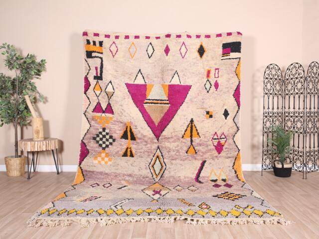 Authentic Boujaad Rug, Moroccan Rug 7x10 Ft - image 1