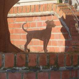Rusty Metal Doberman Dog Gift, Huntaway/Collie, Cyprus Rescue, Outdoor & Garden Decoration - thumbnail 1