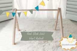 Wooden Baby Play Gym Newborn Activity Gym Frame