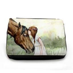 Pencil Case With Horse Design, Featuring A Girl's Name, Personalized Name Fm117 - thumbnail 2